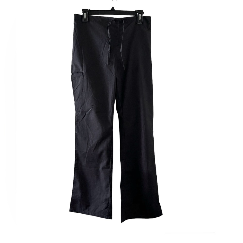 MAR Scrubs Black Drawstring Garter Waist Cargo Pants